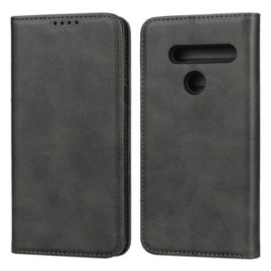 For LG G8 ThinQ Calf Texture Magnetic Horizontal Flip Leather Case with Holder & Card Slots & Wallet(Black) (OEM)