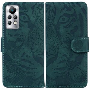 For Infinix Note 11 Pro / Note 11s Tiger Embossing Pattern Horizontal Flip Leather Phone Case(Green) (OEM)