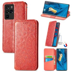 For ZTE nubia Z30 Pro Blooming Mandala Embossed Pattern Magnetic Horizontal Flip Leather Case with Holder & Card Slots & Wallet(Orange) (OEM)
