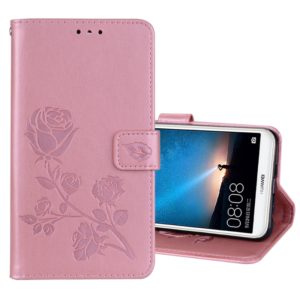 For Huawei Mate 10 Lite Rose Embossed Horizontal Flip Environmental PU Leather Case with Holder & Card Slots & Wallet (Rose Gold) (OEM)