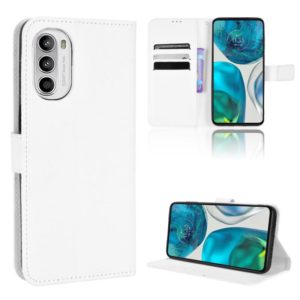 For Motorola Moto G52 4G Diamond Texture Leather Phone Case(White) (OEM)
