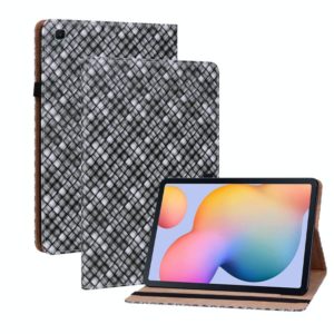 For Samsung Galaxy Tab S6 Lite Color Weave Smart Leather Tablet Case(Black) (OEM)