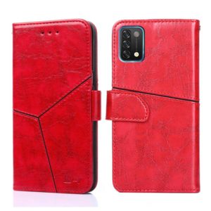 For UMIDIGI A11 Geometric Stitching Horizontal Flip Leather Phone Case(Red) (OEM)