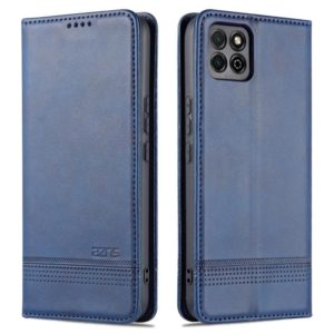 AZNS Magnetic Calf Texture Horizontal Flip Leather Case with Card Slots & Holder & Wallet For Honor Play 20(Dark Blue) (OEM)
