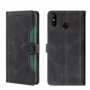 For Infinix Smart 4 X653 Skin Feel Straw Hat Magnetic Buckle Leather Phone Case(Black) (OEM)