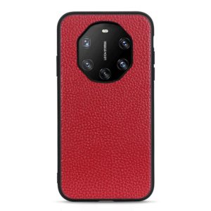 For Huawei Mate 40 RS Accurate Hole Litchi Texture Leather Shockproof Case(Red) (OEM)