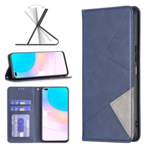 For Honor 50 Lite / Huawei nova 8i Prismatic Invisible Magnetic Leather Phone Case(Blue) (OEM)