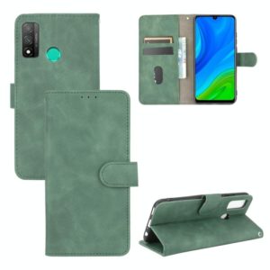For Huawei P smart 2020 Solid Color Skin Feel Magnetic Buckle Horizontal Flip Calf Texture PU Leather Case with Holder & Card Slots & Wallet(Green) (OEM)