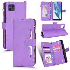 For Motorola Moto G50 Litchi Texture Zipper Leather Phone Case(Purple) (OEM)