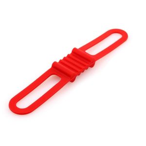 10 PCS High Elastic Silicone Straps Bicycle Fixed Strap Car Light Beam, Size: One Size(Red) (OEM)