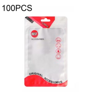 100 PCS Charging Cable U Disk Universal Color Printing Sealing Pocket(11x18cm Red Matte) (OEM)