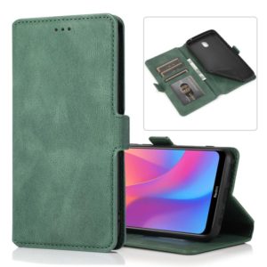 For Xiaomi Redmi 8A Retro Magnetic Closing Clasp Horizontal Flip Leather Case with Holder & Card Slots & Photo Frame & Wallet(Dark Green) (OEM)