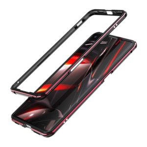 For OPPO Reno3 Pro Aluminum Alloy Shockproof Protective Bumper Frame(Black Red) (OEM)