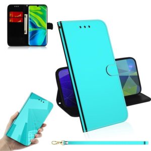 For Xiaomi Mi Note 10 Lmitated Mirror Surface Horizontal Flip Leather Case with Holder & Card Slots & Wallet & Lanyard(Mint green) (OEM)