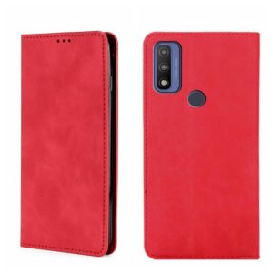 For Motorola G Pure Skin Feel Magnetic Horizontal Flip Leather Phone Case(Red) (OEM)