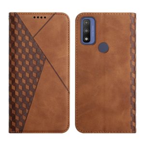 For Motorola G Pure Skin Feel Magnetic Leather Phone Case(Brown) (OEM)