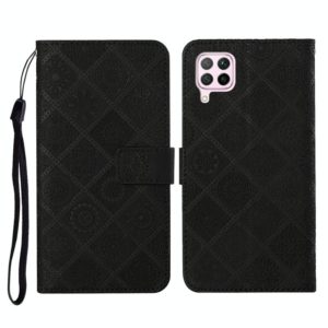 For Huawei P40 lite / nova 6 SE Ethnic Style Embossed Pattern Horizontal Flip Leather Case with Holder & Card Slots & Wallet & Lanyard(Black) (OEM)