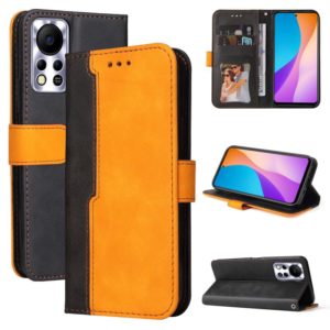 For Infinix Hot 11S NFC Stitching-Color Horizontal Flip Leather Case(Orange) (OEM)