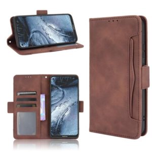 For Nokia 7.3 Skin Feel Calf Pattern Horizontal Flip Leather Case with Holder & Card Slots & Photo Frame(Brown) (OEM)