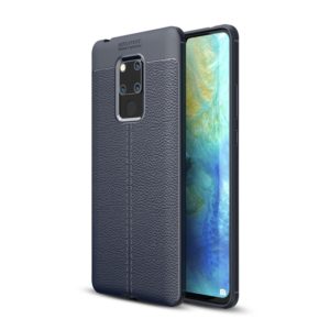 Litchi Texture TPU Shockproof Case for Huawei Mate 20 X (Navy Blue) (OEM)