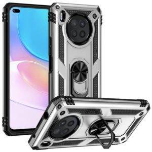 For Huawei nova 8i Shockproof TPU + PC Phone Case with 360 Degree Rotating Holder(Silver) (OEM)