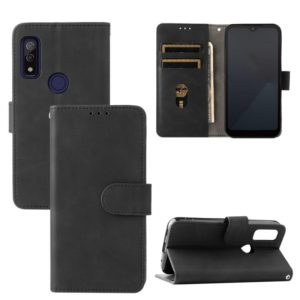 For Fujitsu Arrows WE Solid Color Skin Feel Magnetic Buckle Horizontal Flip Calf Texture PU Leather Case with Holder & Card Slots & Wallet(Black) (OEM)