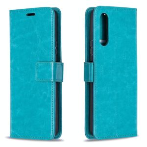 For Sony Xperia 10 II Crazy Horse Texture Horizontal Flip Leather Case with Holder & Card Slots & Wallet & Photo Frame(Blue) (OEM)