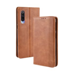 Magnetic Buckle Retro Texture Horizontal Flip Leather Case for Xiaomi Mi 9, with Holder & Card Slots & Wallet(Brown) (OEM)