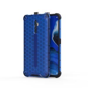 For Oppo Reno2 Z Shockproof Honeycomb PC + TPU Case(Blue) (OEM)
