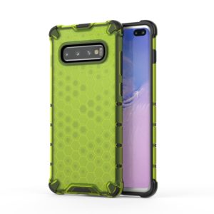 Honeycomb Shockproof PC + TPU Case for Galaxy S10+ (Green) (OEM)