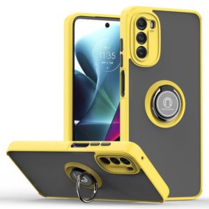 For Motorola Moto G 5G 2022 Q Shadow 1 Series TPU and PC Phone Case(Yellow) (OEM)