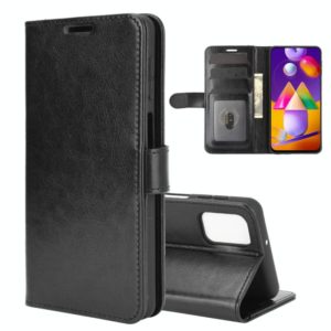 For Samsung Galaxy M31s R64 Texture Single Horizontal Flip Protective Case with Holder & Card Slots & Wallet & Photo Frame(Black) (OEM)