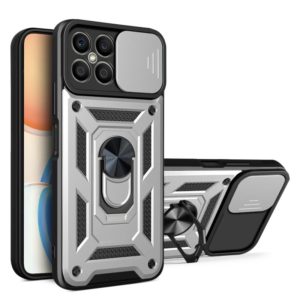 For Honor X8 Sliding Camera Design TPU + PC Phone Case(Silver) (OEM)