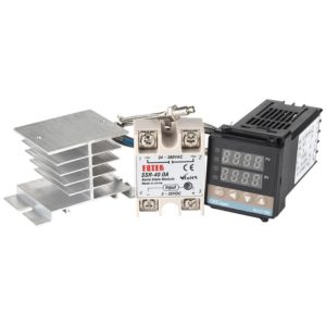11000W REX-C100 Thermostat + Heat Sink + Thermocouple + SSR-100 DA Solid State Module Intelligent Temperature Control Kit (OEM)