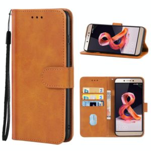 Leather Phone Case For Leangoo T8S(Brown) (OEM)