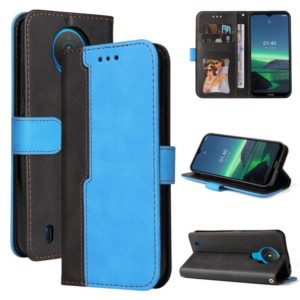 For Nokia 1.4 Business Stitching-Color Horizontal Flip PU Leather Case with Holder & Card Slots & Photo Frame(Blue) (OEM)