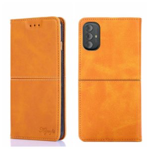 For Motorola Moto G Power 2022 Cow Texture Magnetic Horizontal Flip Leather Phone Case(Light Brown) (OEM)