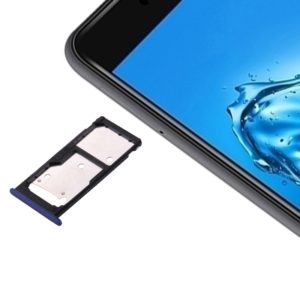For Huawei Enjoy 7 Plus / Y7 Prime SIM Card Tray & SIM / Micro SD Card Tray(Dark Blue) (OEM)