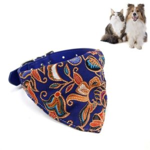 5 PCS Cotton Pet Bib Cat Headband Dog Saliva Towel, Size:XS(Blue) (OEM)