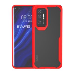 For Huawei P40 Transparent PC + TPU Full Coverage Shockproof Protective Case(Red) (OEM)