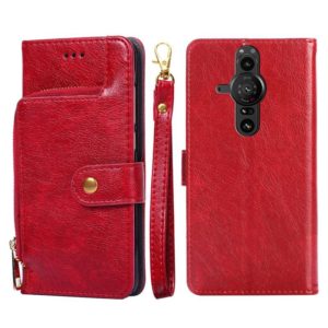 For Sony Xperia Pro-I Zipper Bag PU + TPU Horizontal Flip Leather Phone Case(Red) (OEM)