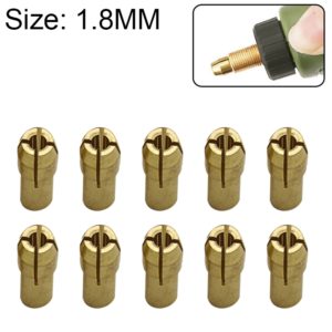 10 PCS Three-claw Copper Clamp Nut for Electric Mill Fittings，Bore diameter: 1.8mm (OEM)