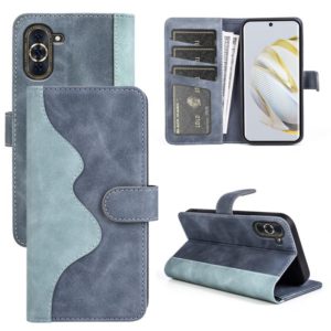 For Huawei Nova 10 Pro Stitching Horizontal Flip Leather Phone Case(Blue) (OEM)