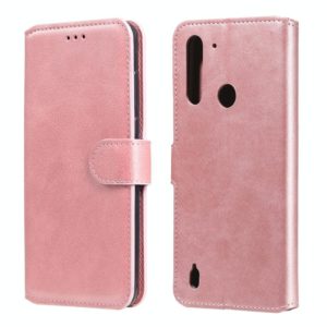 For Motorola Moto G8 Power Lite Classic Calf Texture PU + TPU Horizontal Flip Leather Case, with Holder & Card Slots & Wallet(Rose Gold) (OEM)