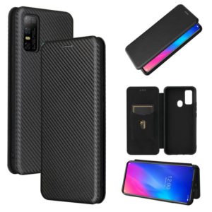 For DOOGEE N30 Carbon Fiber Texture Horizontal Flip TPU + PC + PU Leather Case with Card Slot(Black) (OEM)