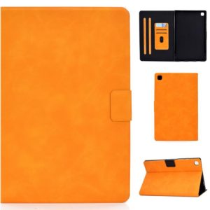 For Samsung Galaxy Tab A7 (2020) T500 Cowhide Texture Horizontal Flip Leather Case with Holder & Card Slots & Sleep / Wake-up(Khaki) (OEM)