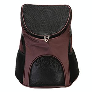 Portable Folding Nylon Breathable Pet Carrier Backpack, Size: 33 x 30 x 24cm (Coffee) (OEM)