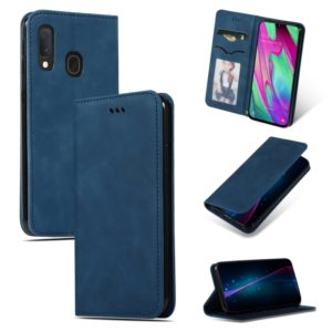 Retro Skin Feel Business Magnetic Horizontal Flip Leather Case for Galaxy A20E & A10E & A202F(Navy Blue) (OEM)