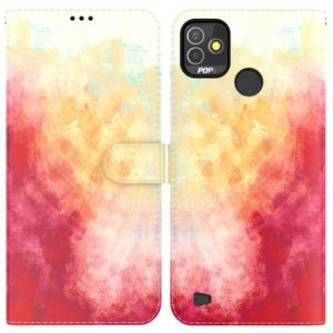 For Tecno Pop 5P Watercolor Pattern Horizontal Flip Leather Phone Case(Spring Cherry) (OEM)