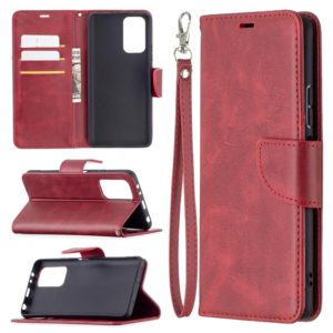 For Xiaomi Redmi Note 10 Pro Retro Lambskin Texture Pure Color Horizontal Flip PU Leather Case with Holder & Card Slots & Wallet & Lanyard(Red) (OEM)
